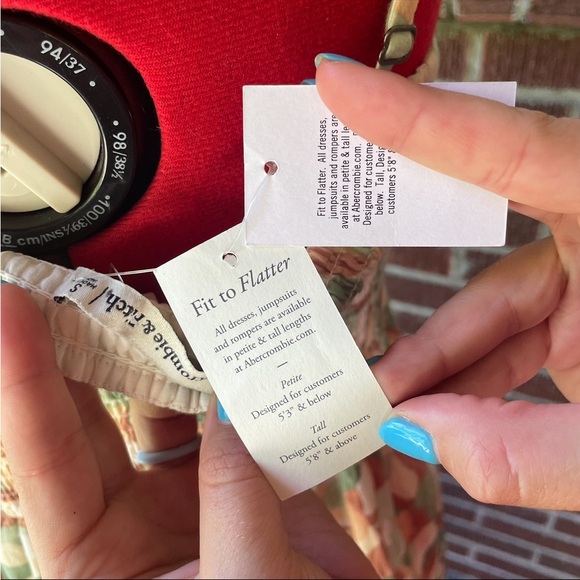 NWT Abercrombie & Fitch Women's Knotted Strap Maxi V-neck Dress - size S - Picture 5 of 7